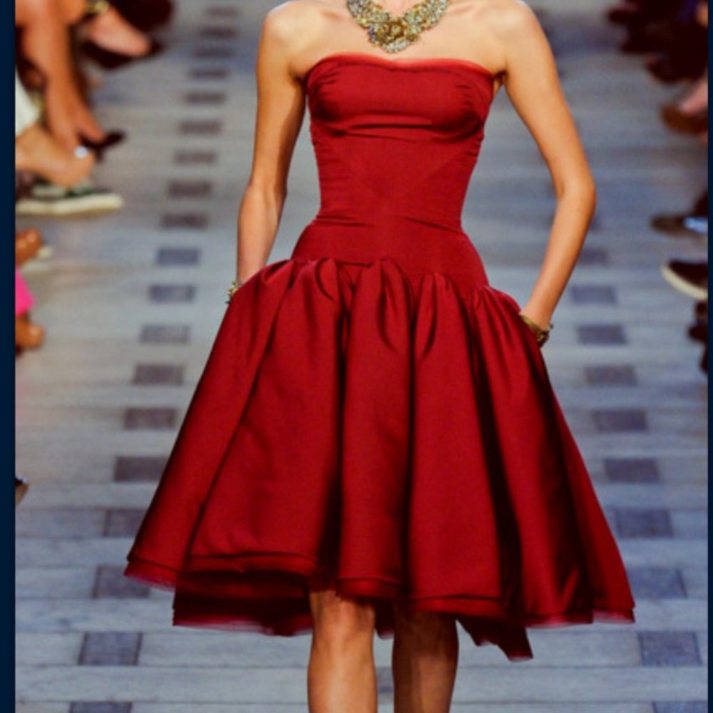 NWT Zac Posen Silk Faille Cocktail Dress